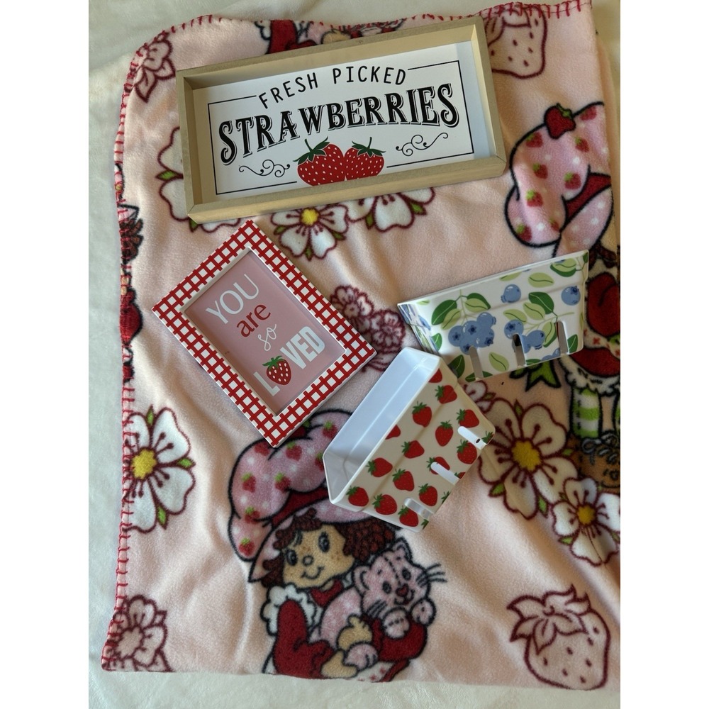 Strawberry Shortcake Blanket Photography Props For Pet Or Child‎ Photo Shoot